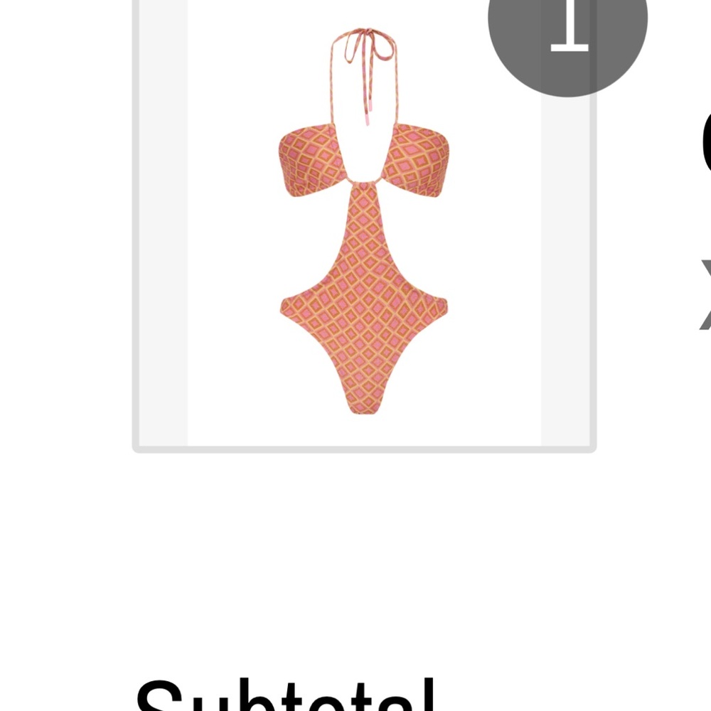 Triangl Swimwear Orange One Piece with Modern Cutouts